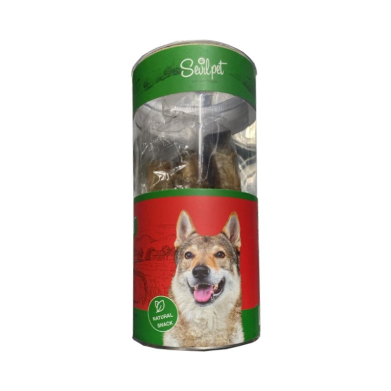 تشویقی سگ استخوان بزرگ با دورپیچ اسکالپ سویل پت Sevil Pet Scalp Twisted Rib Bone Dog Snack بسته 4 عددی