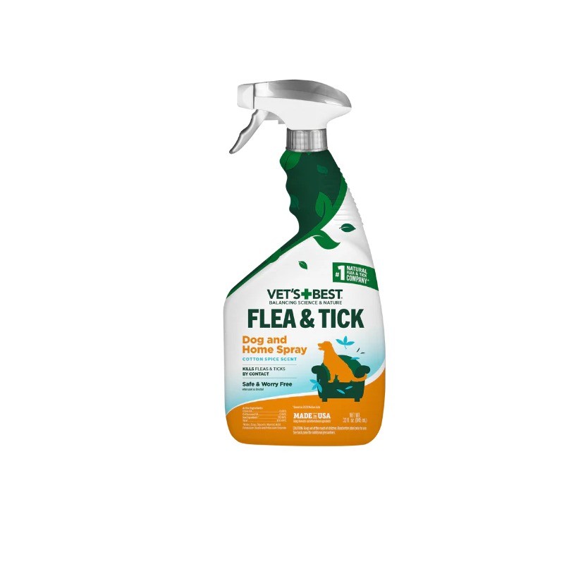 اسپری ضد خارش کک و کنه سگ وتس بست VET’S BEST Flea + Tick Home Spray حجم 954 میلی‌لیتر