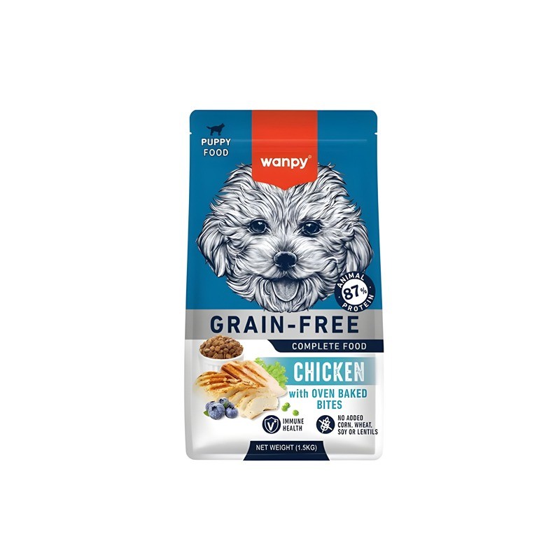غذای خشک توله سگ ونپی طعم مرغ Wanpy Complete Puppy Food وزن 1.5 کیلوگرم