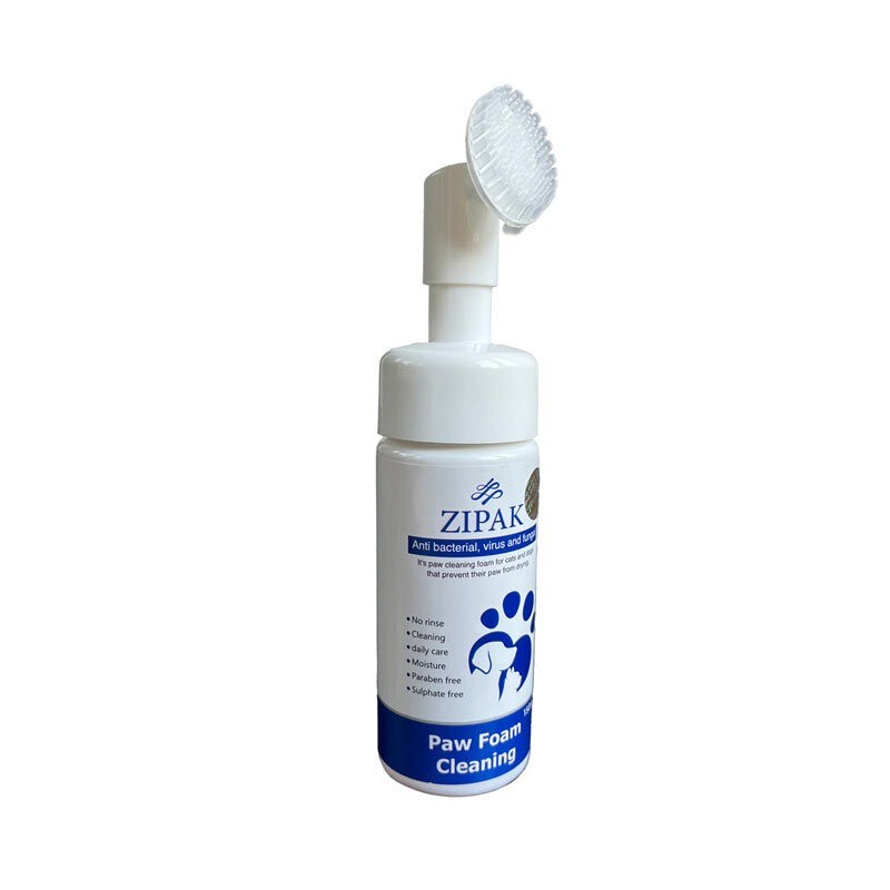 فوم شستشو و ضدعفونی کننده پنجه زیپاک Zipak Paw Foam Cleaning وزن 150 میلی لیتر
