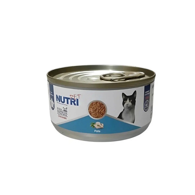 کنسرو غذای گربه نوتری پت مدل پته با مرغ Nutri Pet Cat Pate with Chicken وزن 120 گرم