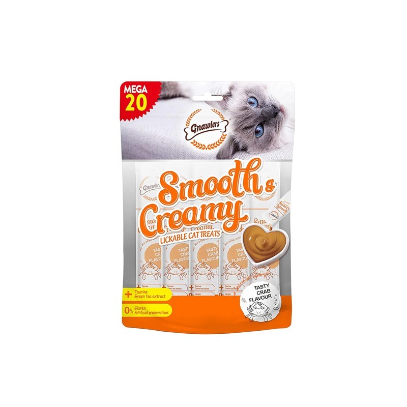 بستنی گربه گناولرز با طعم خرچنگ Gnawlers Smooth Creamy Cat Treat With Crab بسته 20 عددی