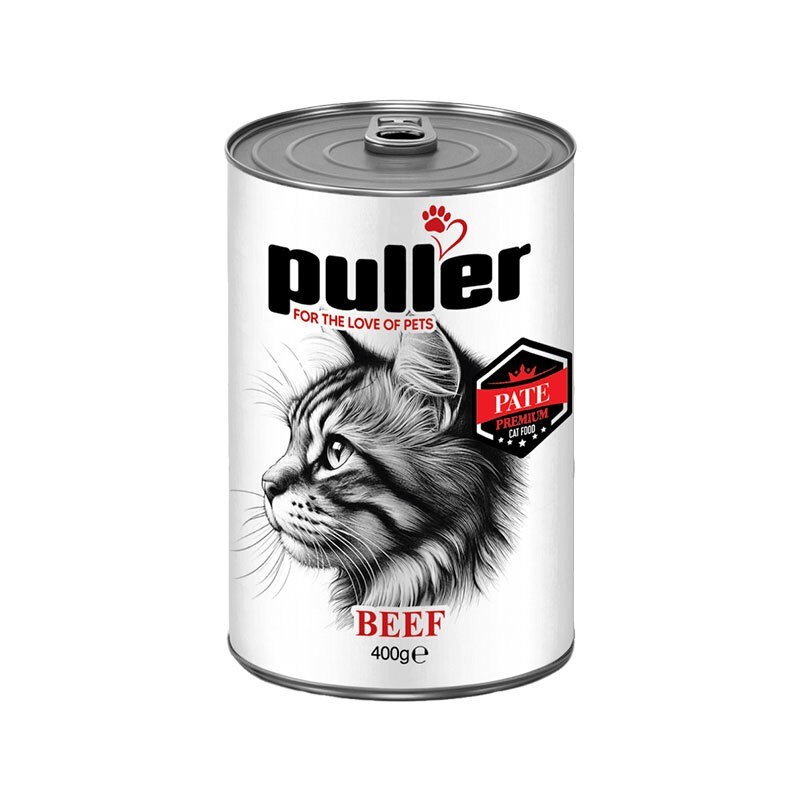 کنسرو غذای گربه پولر با طعم گوشت گوساله Puller Premium وزن 400 گرم