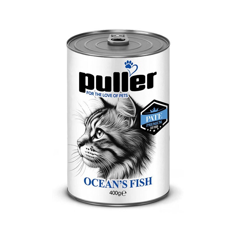 کنسرو غذای گربه پولر با طعم ماهی اقیانوسی Puller Premium وزن 400 گرم