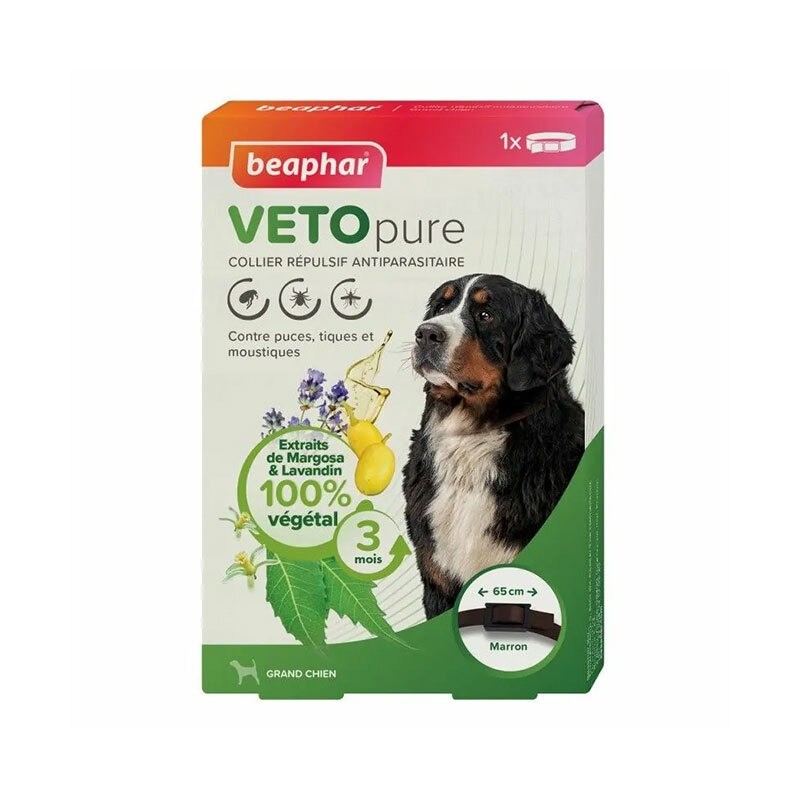 قلاده ضد کک و کنه سگ بیفار Beaphar Flea & Trick Collar For Dogs سایز 65 سانتی متر