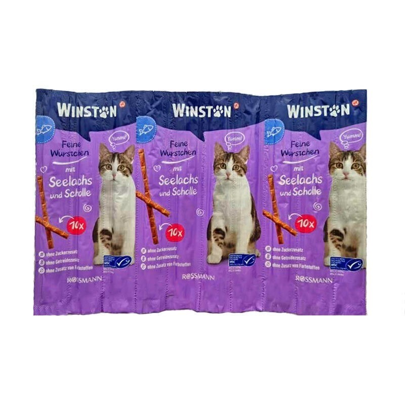 اسنک تشویقی گربه وینستون با طعم ماهی سالمون و قزل‌آلا Winston Treat Salmon & Trout بسته 5 عددی