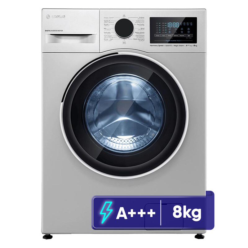 ماشین لباسشویی 8 کیلوگرم اتوماتیک اسنوا مدل SWM B80S
