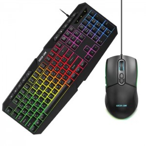 کیبورد و ماوس گیمینگ گرین لاین Green Lion GK-400 Gaming Keyboard + Mouse مدل GNGK4KKEYBK