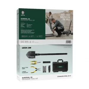 کیت ابزار کاربردی گرین لاین Green Lion Survival X9 Outdoor Tool Kit
