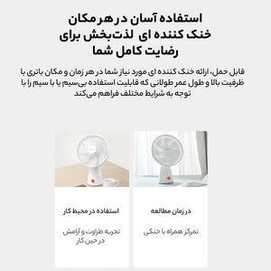 پنکه شارژی شیائومی مدل Rechargeable Mini Fan