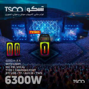 اسپیکر بلوتوثی قابل حمل تسکو مدل TS 1903