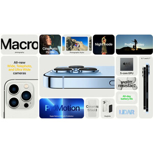 گوشی موبایل اپل مدل iPhone 13 Pro Max CH دو سیم‌ کارت ظرفیت 256 گیگابایت و رم 6 گیگابایت