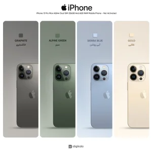 گوشی اپل iPhone 13 Pro Max ZAA رجیستر‌شده دو سیم‌کارت 256 گیگابایت با رم 6 گیگابایت ( کارکرده با کد رجیستری )