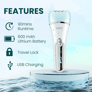 ست اصلاح موی بدن بانوان وی جی ار مدل V-733