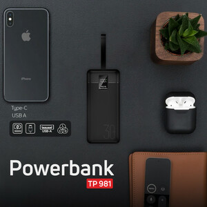 پاوربانک تسکو مدل TP 981 ظرفیت 30000 میلی آمپر ساعت