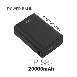پاوربانک تسکو مدل TP 887 ظرفیت 20000 میلی آمپر ساعت