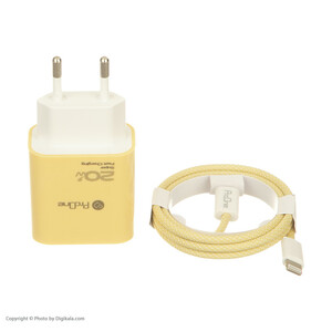 شارژر دیواری 20 وات پرووان مدل PWC540 به همراه کابل تبدیل لایتنینگ