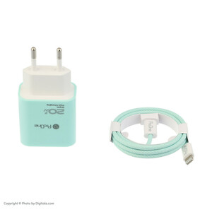 شارژر دیواری 20 وات پرووان مدل PWC540 به همراه کابل تبدیل لایتنینگ