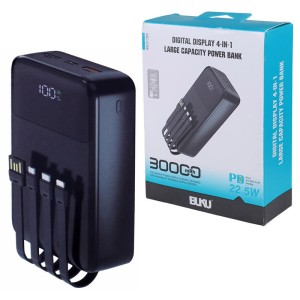پاور بانک فست شارژ بوکو MG-G166 QC3.0 PD 22.5W ظرفیت 30000 میلی آمپر ساعت