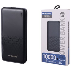 پاور بانک ویسمی WS-010 10.5W ظرفیت 10000 میلی آمپر ساعت
