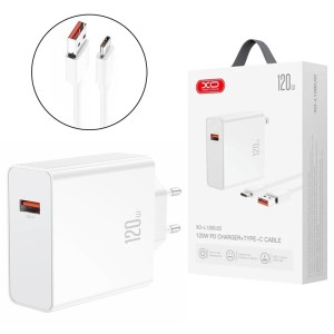 شارژر دیواری 120 وات ایکس او XO-L128 PD 6A + کابل تایپ سی