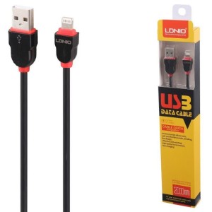کابل لایتنینگ 2.1 آمپر الدینیو LS02 طول 2 متر
