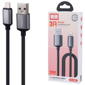 کابل لایتنینگ فست شارژ 3 آمپر ارلدام EC-200L طول 2 متر