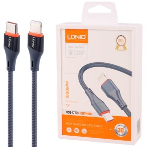 کابل تایپ سی به لایتنینگ فست شارژ 30 وات الدینیو LC631i طول 1 متر