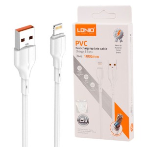 کابل لایتنینگ فست شارژ 25 وات الدینیو LS841 طول 1 متر