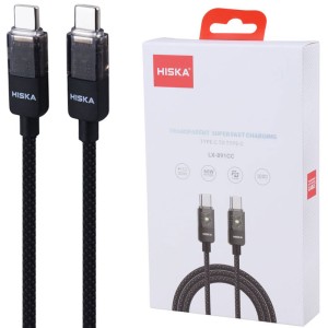 کابل دو سر تایپ سی فست شارژ 60 وات هیسکا LX-891CC طول 1 متر