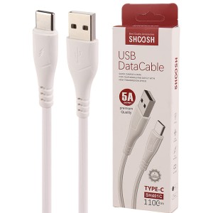 کابل تایپ سی فست شارژ 5 آمپر شوش SH401C طول 1.1 متر