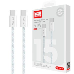 کابل دو سر تایپ سی فست شارژ 60 وات ارلدام EC-190C-C طول 1 متر