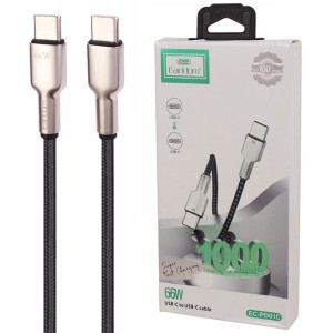 کابل دو سر تایپ سی فست شارژ 66 وات ارلدام EC-PD01C طول 1 متر