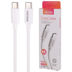 کابل دو سر تایپ سی فست شارژ 6 آمپر شوش SH251C طول 1.1 متر