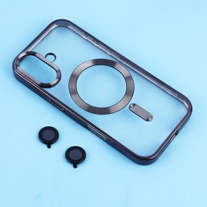 قاب ژله ای مگ سیف آیفون iPhone 17 دور رنگی با محافظ لنز رینگی