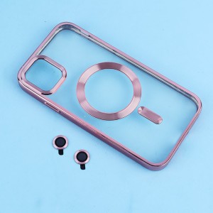 قاب ژله ای مگ سیف آیفون iPhone 11 دور رنگی با محافظ لنز رینگی