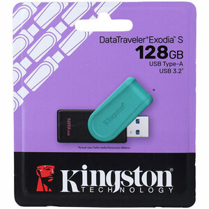 فلش 128 گیگ کینگستون Kingston DataTraveler ExodiaS USB3.2