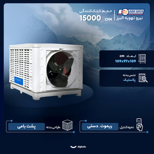 کولر آبی سلولزی 15000 نیرو تهویه البرز مدل 15000F