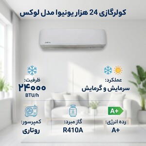 کولرگازی 24 هزار یونیوا مدل لوکس UN_Ms24000LUx