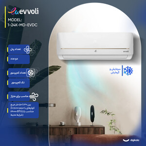 کولر گازی اسپلیت دیواری (Split) 24000 اینورتر ایوولی مدل 24 هزار اینورتر مدل EVDC-24K-MD-1
