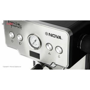 اسپرسوساز 1700 میلی‌لیتری نوا مدل NOVA NCM-128EXPS، مناسب تهیه اسپرسو، کافه لاته، موکا، کاپوچینو و ماکیاتو، دارای 1 عدد نازل قهوه، سیستم گرم کردن فنجان