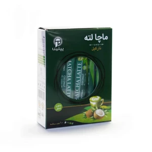 ماچا لته با پودر شیر نارگیل پپتینا 10 ساشه 10 گرمی