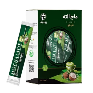 ماچا لته با پودر شیر نارگیل پپتینا قوطی 100 گرمی