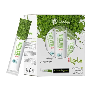 پودر ماچا تشریفاتی پپتینا sachet box containing 20 sachets of 12 grams