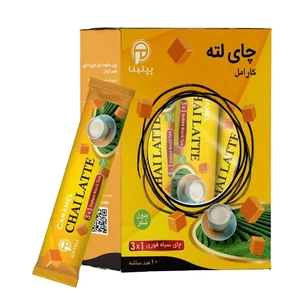 شیر چای (چای لته) کارامل پپتینا sachet box containing 20 sachets of 10 grams