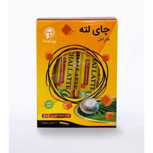 شیر چای (چای لته) کارامل پپتینا sachet box containing 20 sachets of 10 grams
