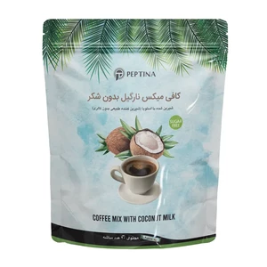 کافی میکس با پودر شیر نارگیل پپتینا sachet box containing 20 sachets of 10 grams