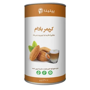کریمر غیر لبنی با پودر شیر بادام پپتینا قوطی 200 گرمی