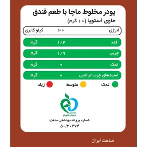 ماچا لته فندق پپتینا بسته 500 گرمی