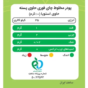 چای کرک پسته زعفرانی پپتینا بسته 500 گرمی